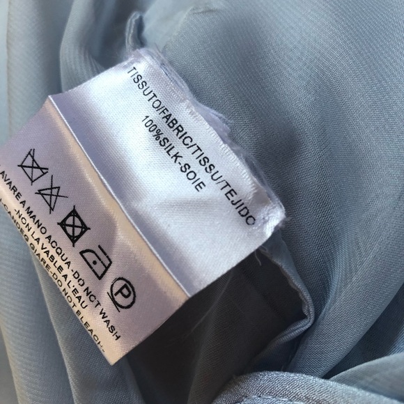 Rochas blue silk collared babydoll mini dress - Picture 6 of 9